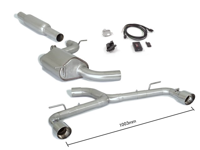 Ragazzon front central and rear silencer with round with Sport Line tail pipe  VOLKSWAGEN Golf VII 2.0TSI (162/169kW)