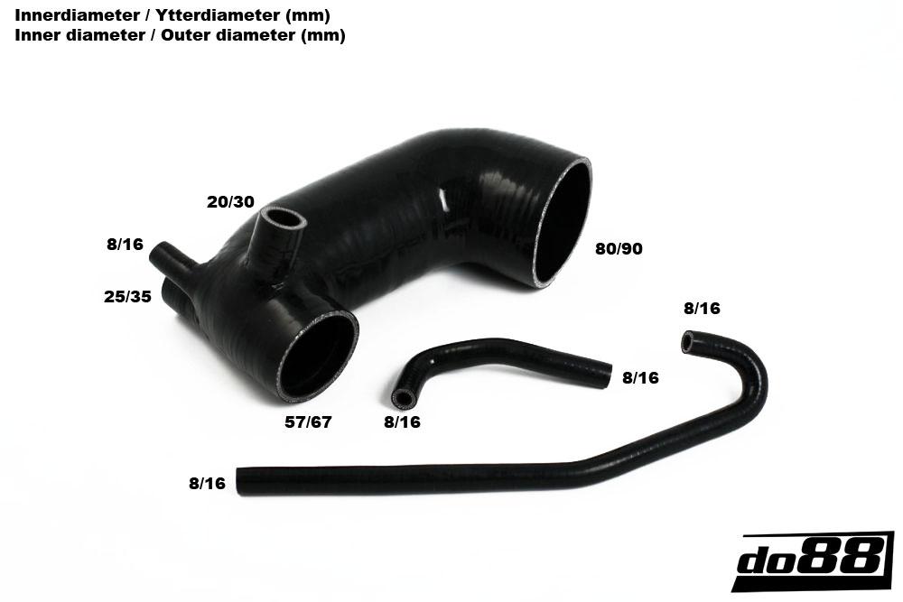 do88 Inlet Hose AUDI Ur-Quattro 2.2T 20V 220HP - Black