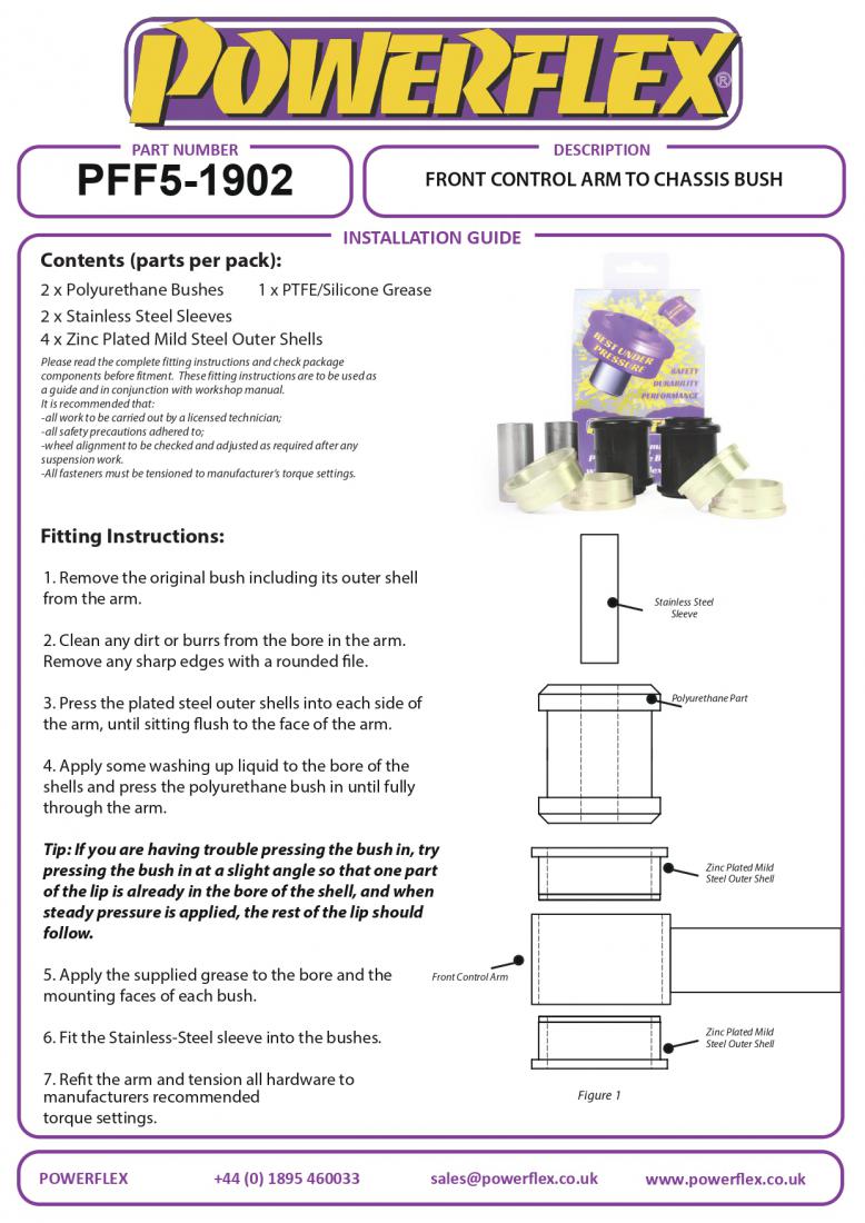 Powerflex PFF5-1902 front control arm to chassis bush BMW F20_F21