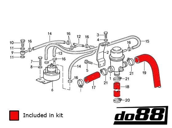 do88 Porsche 930 Turbo Air injection hoses