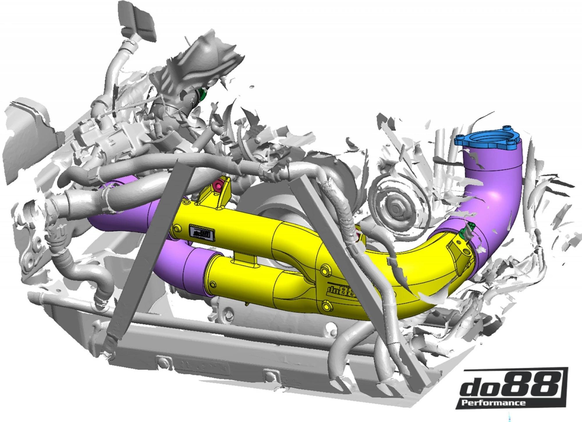 do88 Charge pipe, BMW M2 M3 M4 G80 G82 G87 (S58)