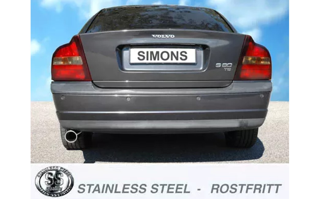 Simons 63.5mm Sport Cat-back Exhaust System VOLVO S80 Turbo 2WD 1998-2006
