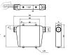 BOOST Fine&Tube univerzális verseny intercooler 280x300x76mm - 76mm