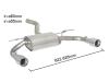 Ragazzon rozsdamentes hátsó kipufogó Sport Line véggel BMW Series-3 (F30 F31 F34 F35) 318D (105/110kW) Ragazzon rozsdamentes hátsó kipufogó Sport Line véggel BMW Series-3 (F30 F31 F34 F35) 318D (105/110kW)