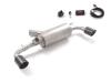 Stainless steel rear silencer left/right group N each with round Carbon Shot tail pipe