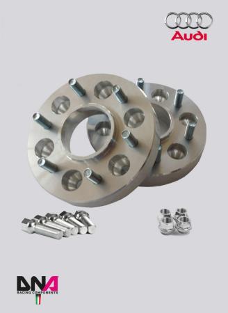 AUDI A1-S1 8X1-8XK WHEEL SPACERS (PAIR) 30 mm WITH DOUBLE HOLES PATTERNS + BOLTS AND NUTS KIT