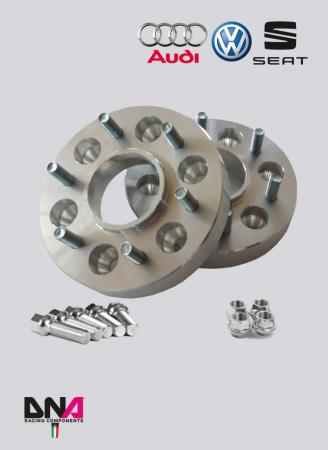 AUDI A3 8V WHEEL SPACERS (PAIR) 30 mm WITH DOUBLE HOLES PATTERNS + BOLTS AND NUTS KIT