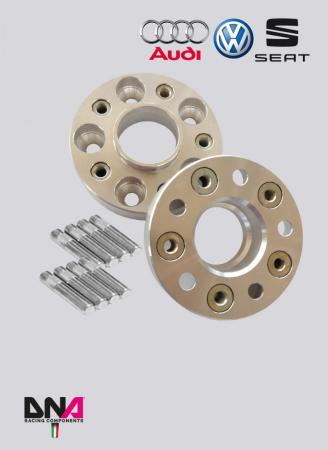 VW GOLF V - VI WHEEL SPACERS (PAIR) 25mm WITH INSERTS + BOLTS AND NUTS KIT