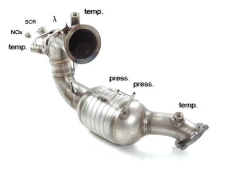 Catalyst group+Ragazzon particulate filter replacement pipe  AUDI A6 3.0TDi V6 Catalyst group+Ragazzon particulate filter replacement pipe  AUDI A6 3.0TDi V6
