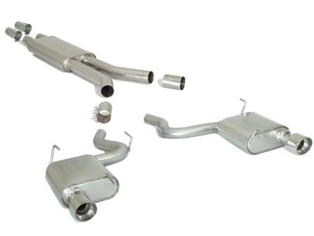 Ragazzon central and rear silencers round with Sport Line tail pipe   FORD Mustang 5.0 V8 GT (310kW)