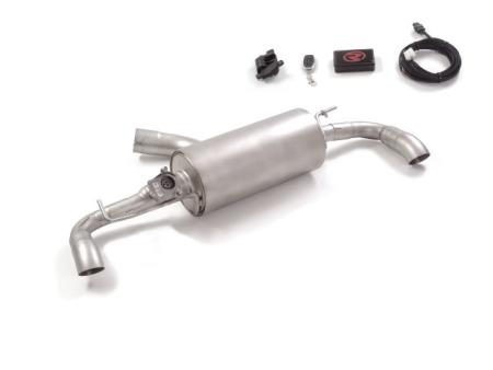 Stainless steel rear silencer left/right group N each without tail pipes Stainless steel rear silencer left/right group N each without tail pipes